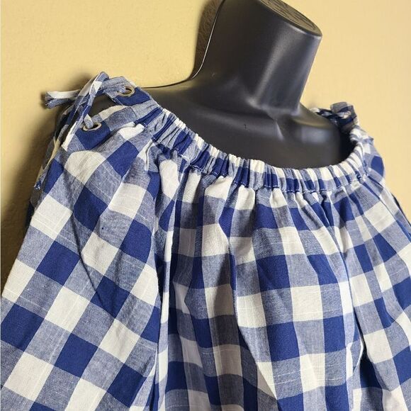 NWT LF Three Days Off Shoulder Gingham Top - Picture 2 of 8